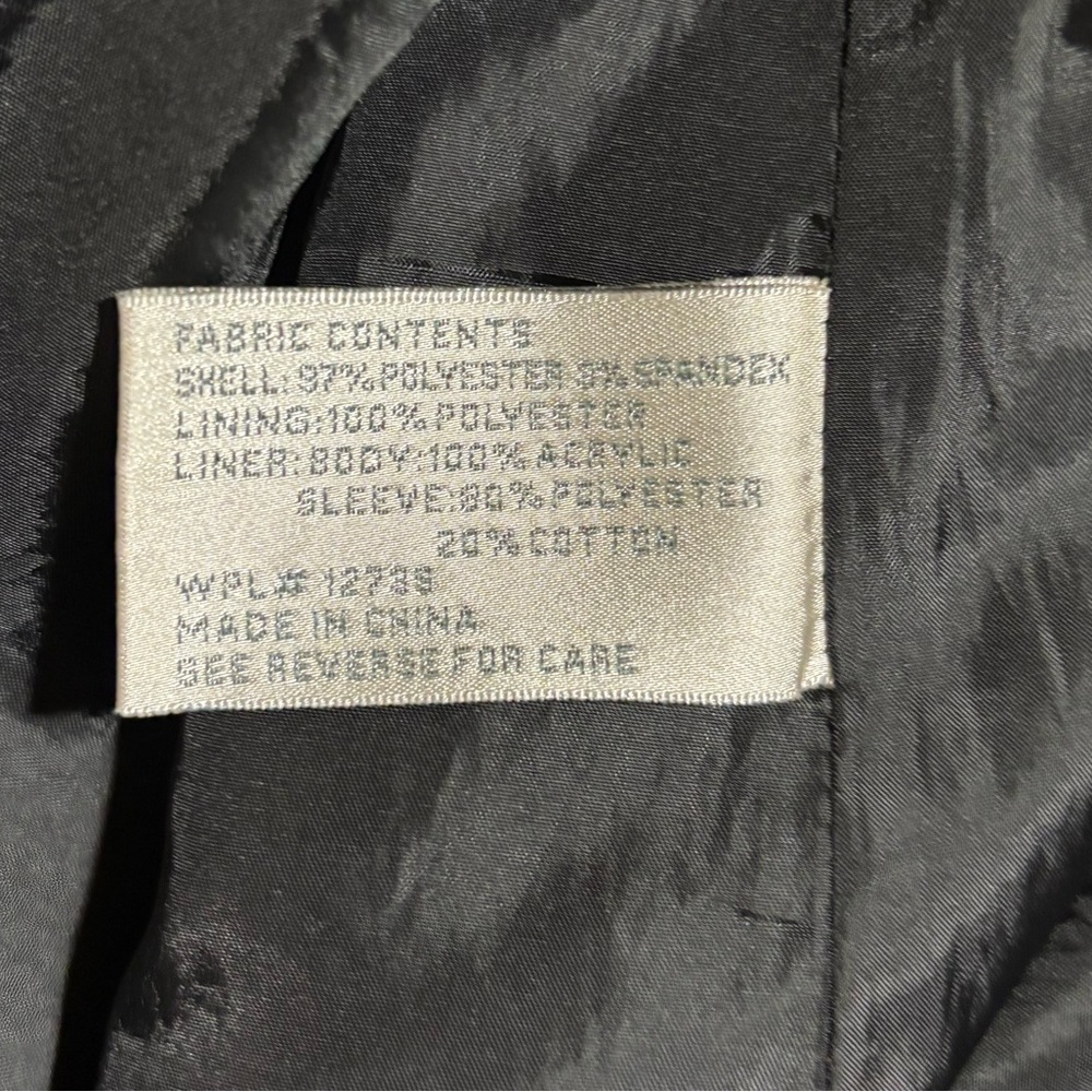 Charles‎ Klein Black Trench Coat with Tan Collar - Picture 10 of 11